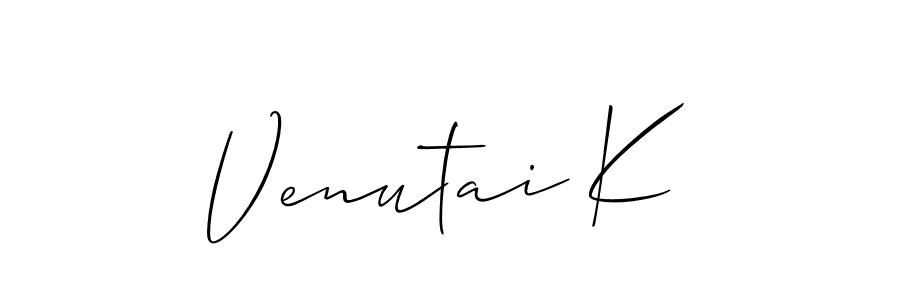 Make a beautiful signature design for name Venutai K. Use this online signature maker to create a handwritten signature for free. Venutai K signature style 2 images and pictures png