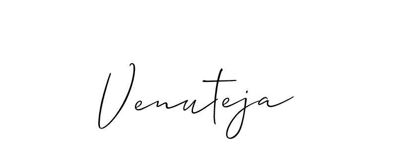 Design your own signature with our free online signature maker. With this signature software, you can create a handwritten (Allison_Script) signature for name Venuteja. Venuteja signature style 2 images and pictures png