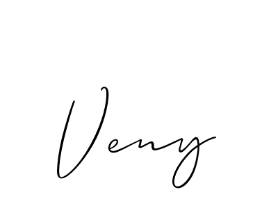 You should practise on your own different ways (Allison_Script) to write your name (Veny) in signature. don't let someone else do it for you. Veny signature style 2 images and pictures png