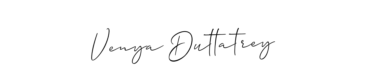 Also we have Venya Duttatrey name is the best signature style. Create professional handwritten signature collection using Allison_Script autograph style. Venya Duttatrey signature style 2 images and pictures png