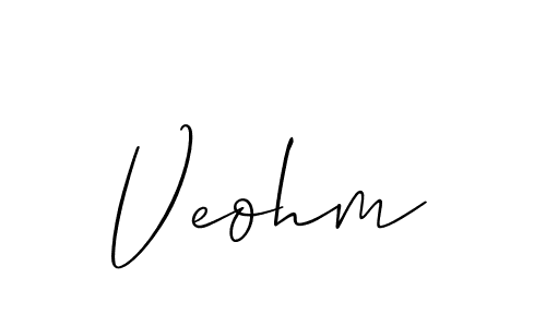 Make a beautiful signature design for name Veohm. Use this online signature maker to create a handwritten signature for free. Veohm signature style 2 images and pictures png