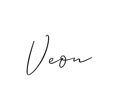 You should practise on your own different ways (Allison_Script) to write your name (Veon) in signature. don't let someone else do it for you. Veon signature style 2 images and pictures png