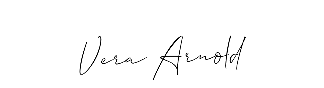 How to make Vera Arnold signature? Allison_Script is a professional autograph style. Create handwritten signature for Vera Arnold name. Vera Arnold signature style 2 images and pictures png