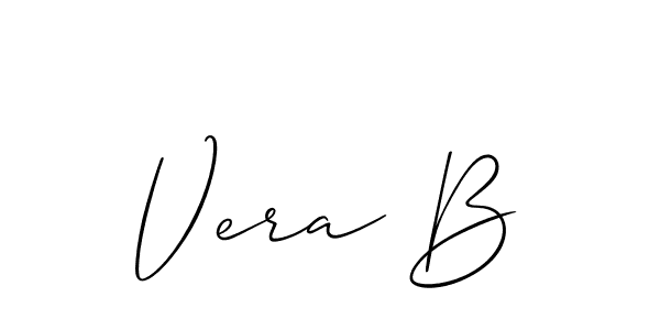 How to make Vera B name signature. Use Allison_Script style for creating short signs online. This is the latest handwritten sign. Vera B signature style 2 images and pictures png