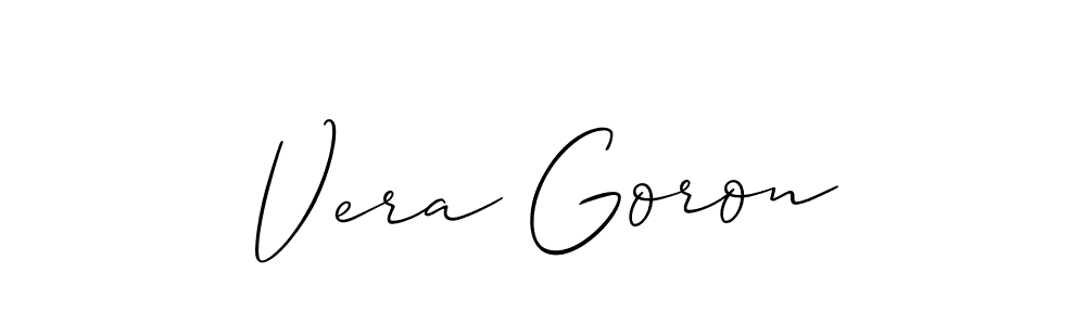 Also we have Vera Goron name is the best signature style. Create professional handwritten signature collection using Allison_Script autograph style. Vera Goron signature style 2 images and pictures png