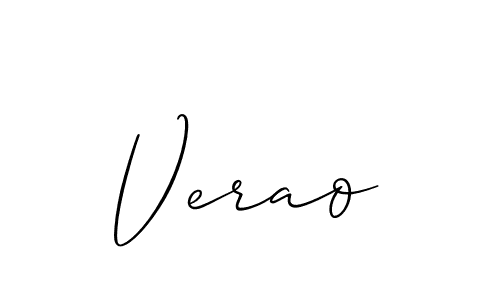 It looks lik you need a new signature style for name Verao. Design unique handwritten (Allison_Script) signature with our free signature maker in just a few clicks. Verao signature style 2 images and pictures png