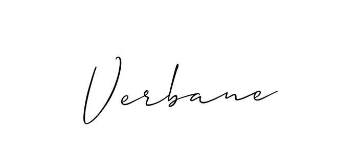 Design your own signature with our free online signature maker. With this signature software, you can create a handwritten (Allison_Script) signature for name Verbane. Verbane signature style 2 images and pictures png