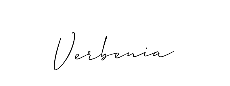 Create a beautiful signature design for name Verbenia. With this signature (Allison_Script) fonts, you can make a handwritten signature for free. Verbenia signature style 2 images and pictures png