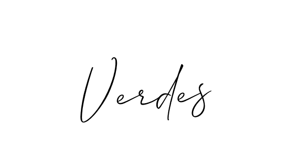 Design your own signature with our free online signature maker. With this signature software, you can create a handwritten (Allison_Script) signature for name Verdes. Verdes signature style 2 images and pictures png