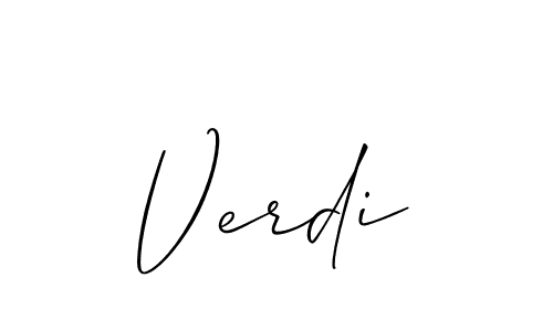 Allison_Script is a professional signature style that is perfect for those who want to add a touch of class to their signature. It is also a great choice for those who want to make their signature more unique. Get Verdi name to fancy signature for free. Verdi signature style 2 images and pictures png