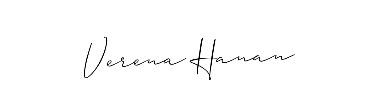 It looks lik you need a new signature style for name Verena Hanan. Design unique handwritten (Allison_Script) signature with our free signature maker in just a few clicks. Verena Hanan signature style 2 images and pictures png