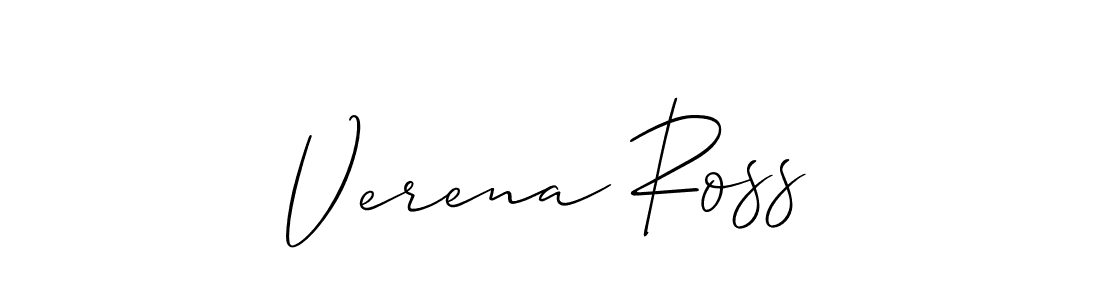 You should practise on your own different ways (Allison_Script) to write your name (Verena Ross) in signature. don't let someone else do it for you. Verena Ross signature style 2 images and pictures png