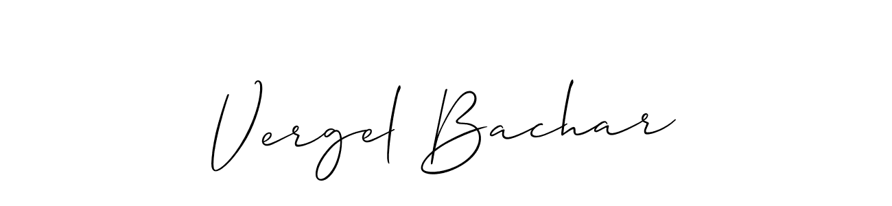Also we have Vergel Bachar name is the best signature style. Create professional handwritten signature collection using Allison_Script autograph style. Vergel Bachar signature style 2 images and pictures png