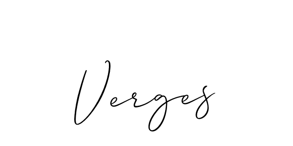 Also You can easily find your signature by using the search form. We will create Verges name handwritten signature images for you free of cost using Allison_Script sign style. Verges signature style 2 images and pictures png