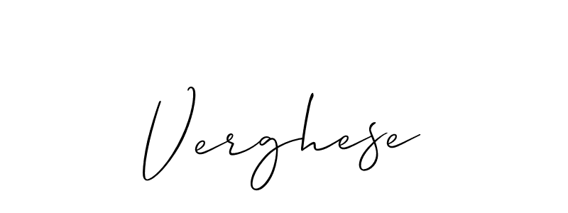 Make a beautiful signature design for name Verghese. With this signature (Allison_Script) style, you can create a handwritten signature for free. Verghese signature style 2 images and pictures png