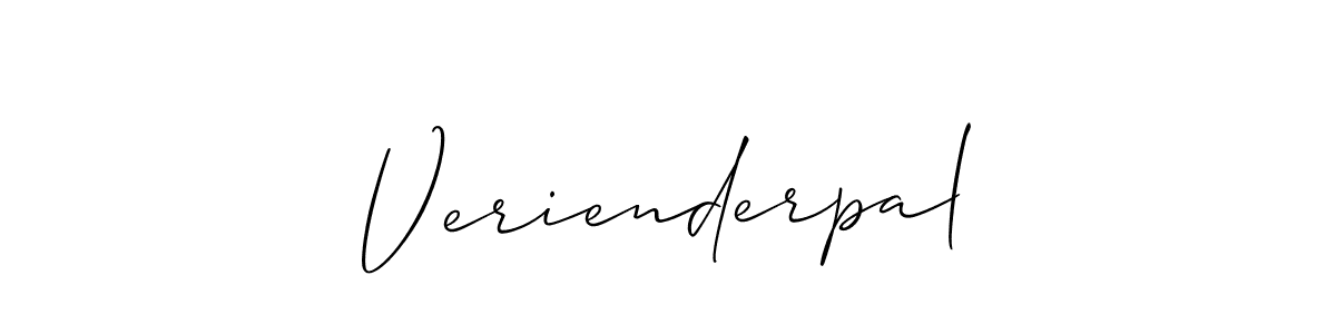 How to make Verienderpal name signature. Use Allison_Script style for creating short signs online. This is the latest handwritten sign. Verienderpal signature style 2 images and pictures png