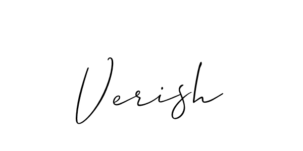 Best and Professional Signature Style for Verish. Allison_Script Best Signature Style Collection. Verish signature style 2 images and pictures png