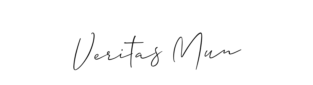 Veritas Mun stylish signature style. Best Handwritten Sign (Allison_Script) for my name. Handwritten Signature Collection Ideas for my name Veritas Mun. Veritas Mun signature style 2 images and pictures png