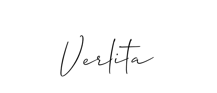 Make a short Verlita signature style. Manage your documents anywhere anytime using Allison_Script. Create and add eSignatures, submit forms, share and send files easily. Verlita signature style 2 images and pictures png