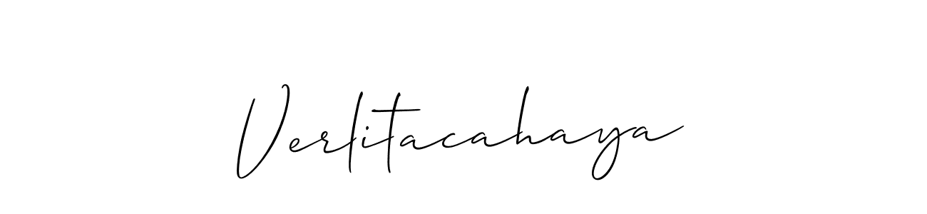 How to Draw Verlitacahaya signature style? Allison_Script is a latest design signature styles for name Verlitacahaya. Verlitacahaya signature style 2 images and pictures png