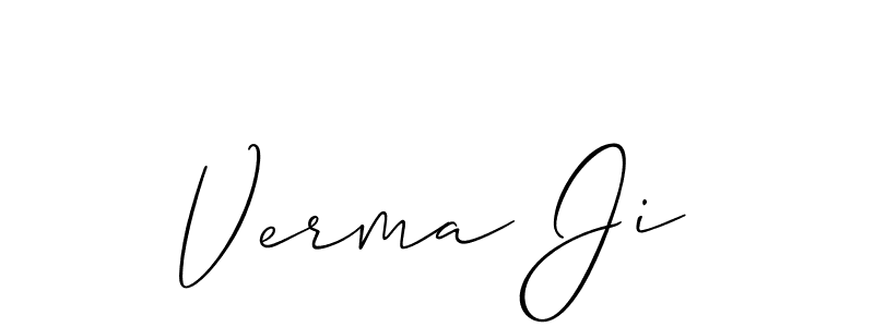 if you are searching for the best signature style for your name Verma Ji. so please give up your signature search. here we have designed multiple signature styles  using Allison_Script. Verma Ji signature style 2 images and pictures png