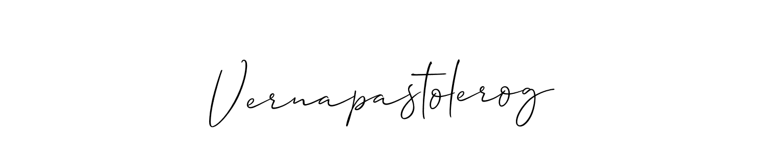 Design your own signature with our free online signature maker. With this signature software, you can create a handwritten (Allison_Script) signature for name Vernapastolerog. Vernapastolerog signature style 2 images and pictures png