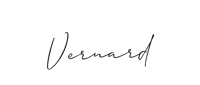 How to make Vernard name signature. Use Allison_Script style for creating short signs online. This is the latest handwritten sign. Vernard signature style 2 images and pictures png