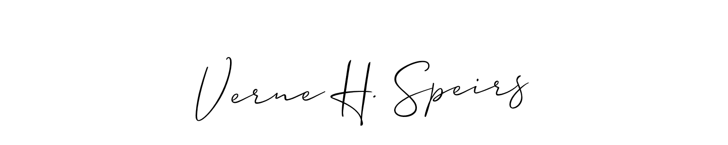 How to make Verne H. Speirs signature? Allison_Script is a professional autograph style. Create handwritten signature for Verne H. Speirs name. Verne H. Speirs signature style 2 images and pictures png