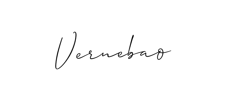 You should practise on your own different ways (Allison_Script) to write your name (Vernebao) in signature. don't let someone else do it for you. Vernebao signature style 2 images and pictures png