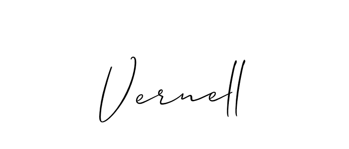 The best way (Allison_Script) to make a short signature is to pick only two or three words in your name. The name Vernell include a total of six letters. For converting this name. Vernell signature style 2 images and pictures png