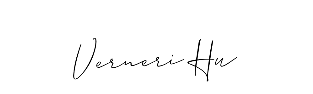 Make a beautiful signature design for name Verneri Hu. With this signature (Allison_Script) style, you can create a handwritten signature for free. Verneri Hu signature style 2 images and pictures png