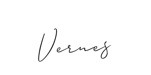 The best way (Allison_Script) to make a short signature is to pick only two or three words in your name. The name Vernes include a total of six letters. For converting this name. Vernes signature style 2 images and pictures png