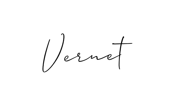 Design your own signature with our free online signature maker. With this signature software, you can create a handwritten (Allison_Script) signature for name Vernet. Vernet signature style 2 images and pictures png