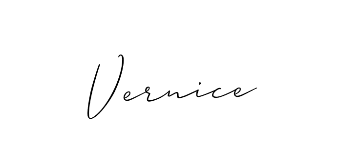 How to make Vernice signature? Allison_Script is a professional autograph style. Create handwritten signature for Vernice name. Vernice signature style 2 images and pictures png