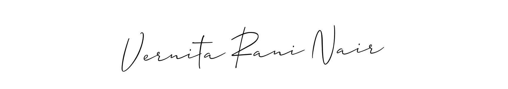 Design your own signature with our free online signature maker. With this signature software, you can create a handwritten (Allison_Script) signature for name Vernita Rani Nair. Vernita Rani Nair signature style 2 images and pictures png