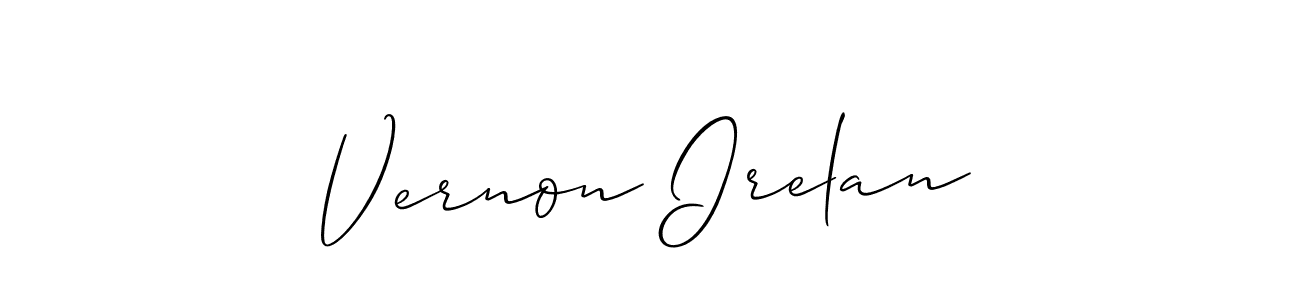 Create a beautiful signature design for name Vernon Irelan. With this signature (Allison_Script) fonts, you can make a handwritten signature for free. Vernon Irelan signature style 2 images and pictures png