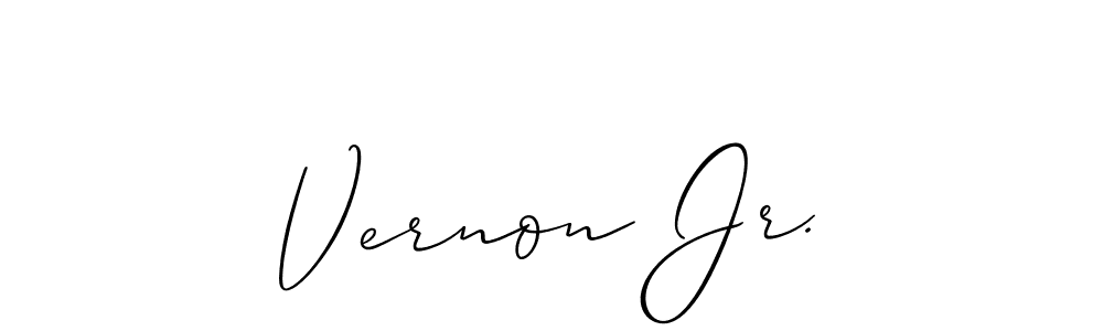 if you are searching for the best signature style for your name Vernon Jr.. so please give up your signature search. here we have designed multiple signature styles  using Allison_Script. Vernon Jr. signature style 2 images and pictures png