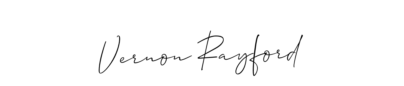 Vernon Rayford stylish signature style. Best Handwritten Sign (Allison_Script) for my name. Handwritten Signature Collection Ideas for my name Vernon Rayford. Vernon Rayford signature style 2 images and pictures png