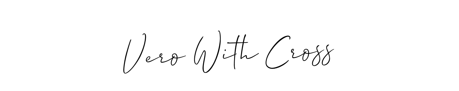 Create a beautiful signature design for name Vero With Cross. With this signature (Allison_Script) fonts, you can make a handwritten signature for free. Vero With Cross signature style 2 images and pictures png