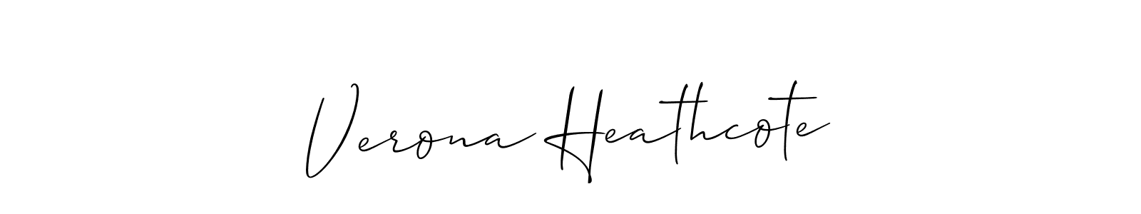 Also You can easily find your signature by using the search form. We will create Verona Heathcote name handwritten signature images for you free of cost using Allison_Script sign style. Verona Heathcote signature style 2 images and pictures png