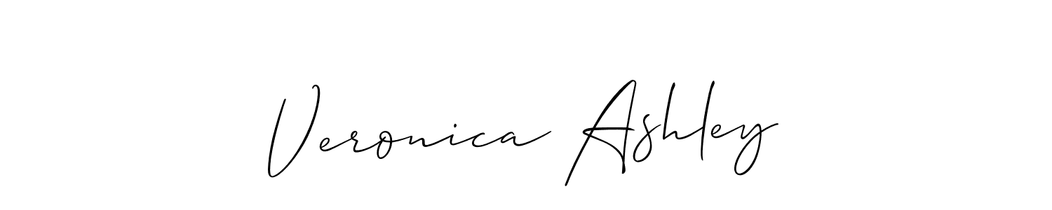 Allison_Script is a professional signature style that is perfect for those who want to add a touch of class to their signature. It is also a great choice for those who want to make their signature more unique. Get Veronica Ashley name to fancy signature for free. Veronica Ashley signature style 2 images and pictures png