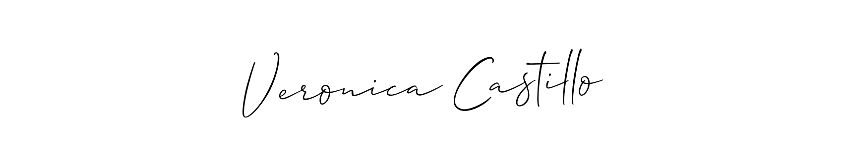 Veronica Castillo stylish signature style. Best Handwritten Sign (Allison_Script) for my name. Handwritten Signature Collection Ideas for my name Veronica Castillo. Veronica Castillo signature style 2 images and pictures png