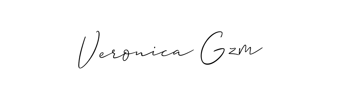 Veronica Gzm stylish signature style. Best Handwritten Sign (Allison_Script) for my name. Handwritten Signature Collection Ideas for my name Veronica Gzm. Veronica Gzm signature style 2 images and pictures png