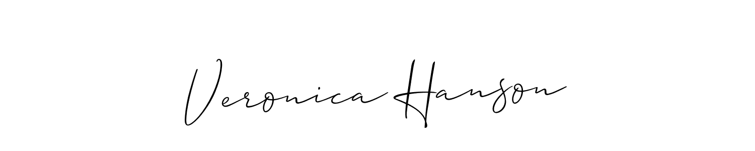 Similarly Allison_Script is the best handwritten signature design. Signature creator online .You can use it as an online autograph creator for name Veronica Hanson. Veronica Hanson signature style 2 images and pictures png