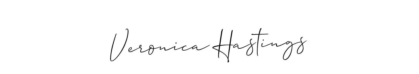 You should practise on your own different ways (Allison_Script) to write your name (Veronica Hastings) in signature. don't let someone else do it for you. Veronica Hastings signature style 2 images and pictures png