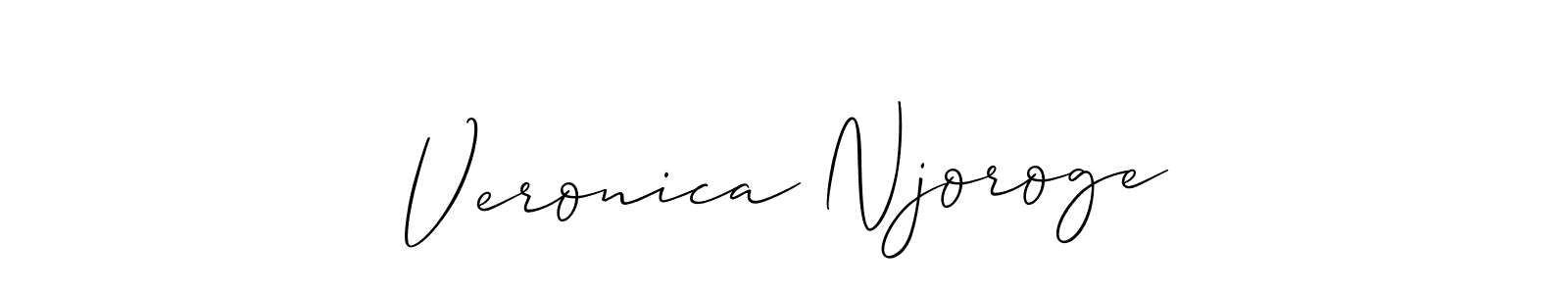 Make a beautiful signature design for name Veronica Njoroge. With this signature (Allison_Script) style, you can create a handwritten signature for free. Veronica Njoroge signature style 2 images and pictures png