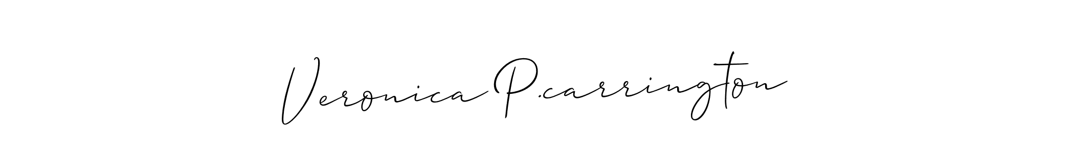 How to Draw Veronica P.carrington signature style? Allison_Script is a latest design signature styles for name Veronica P.carrington. Veronica P.carrington signature style 2 images and pictures png