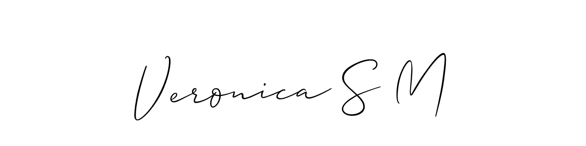 Design your own signature with our free online signature maker. With this signature software, you can create a handwritten (Allison_Script) signature for name Veronica S M. Veronica S M signature style 2 images and pictures png