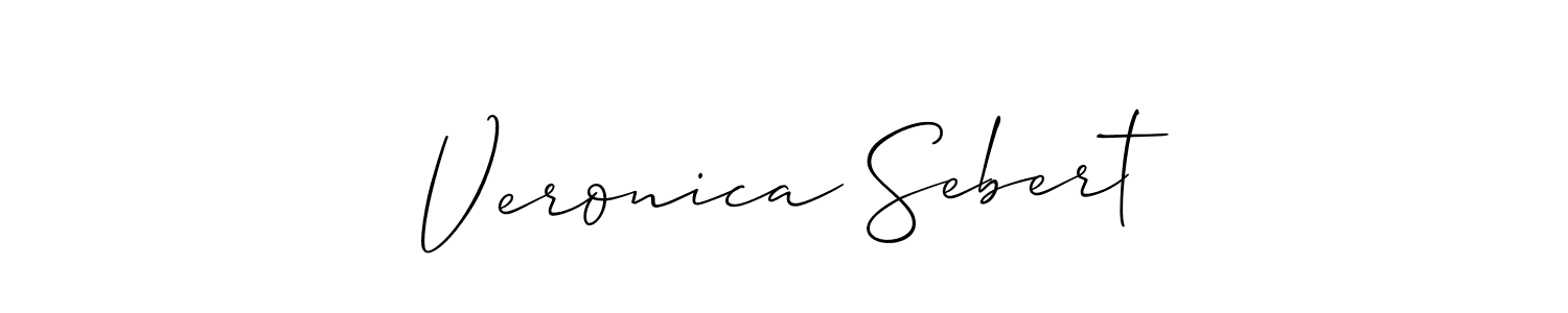 You should practise on your own different ways (Allison_Script) to write your name (Veronica Sebert) in signature. don't let someone else do it for you. Veronica Sebert signature style 2 images and pictures png