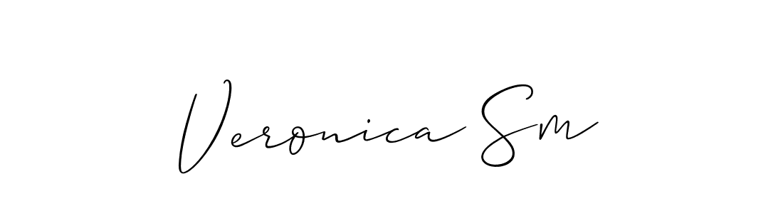 It looks lik you need a new signature style for name Veronica Sm. Design unique handwritten (Allison_Script) signature with our free signature maker in just a few clicks. Veronica Sm signature style 2 images and pictures png